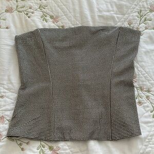 Zara rhinestone strapless bustier